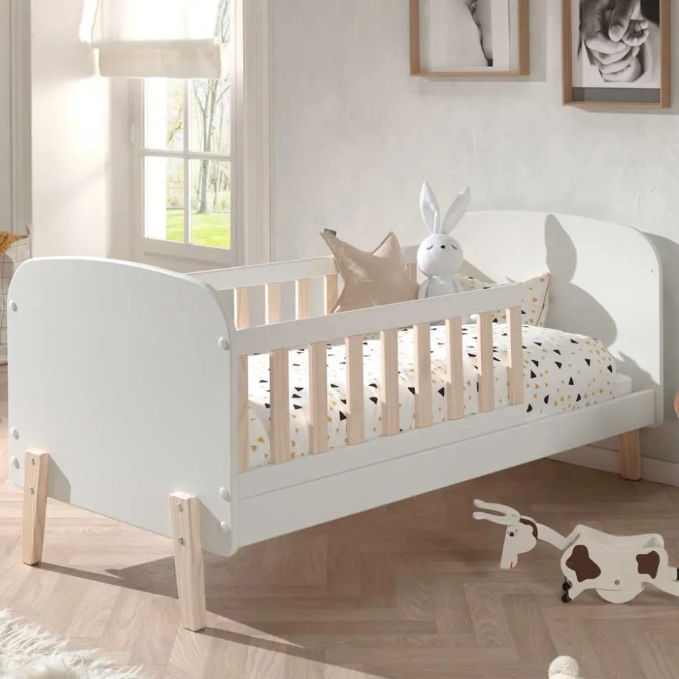 70x140 Kinderbett mit Rausfall Schutz - Mael