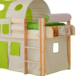 90x200 Kinderbett mit Rutsche & Turm - Jatama