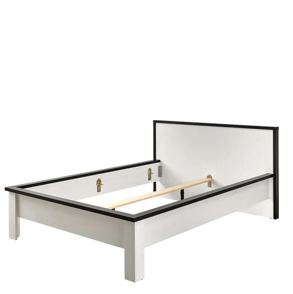 140x200 Modern Country Bett & Schrank - Tramos (vierteilig)