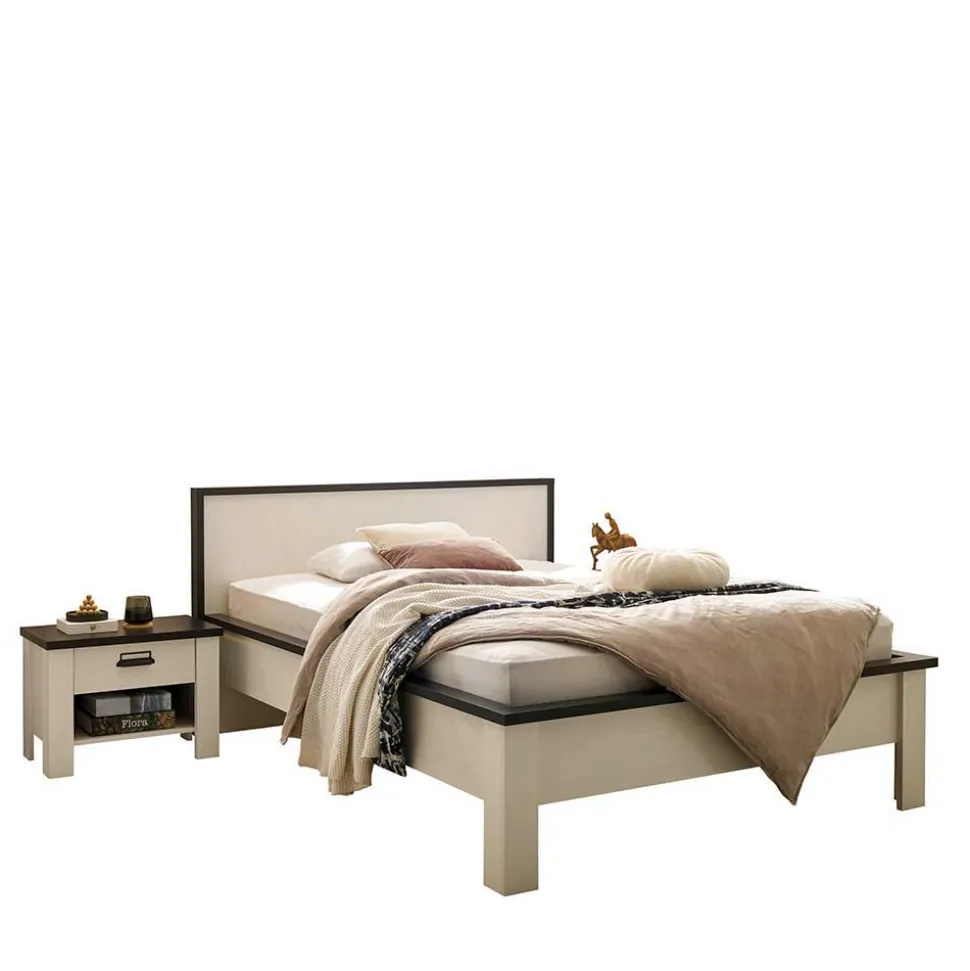 140x200 Modern Country Bett & Schrank - Tramos (vierteilig)