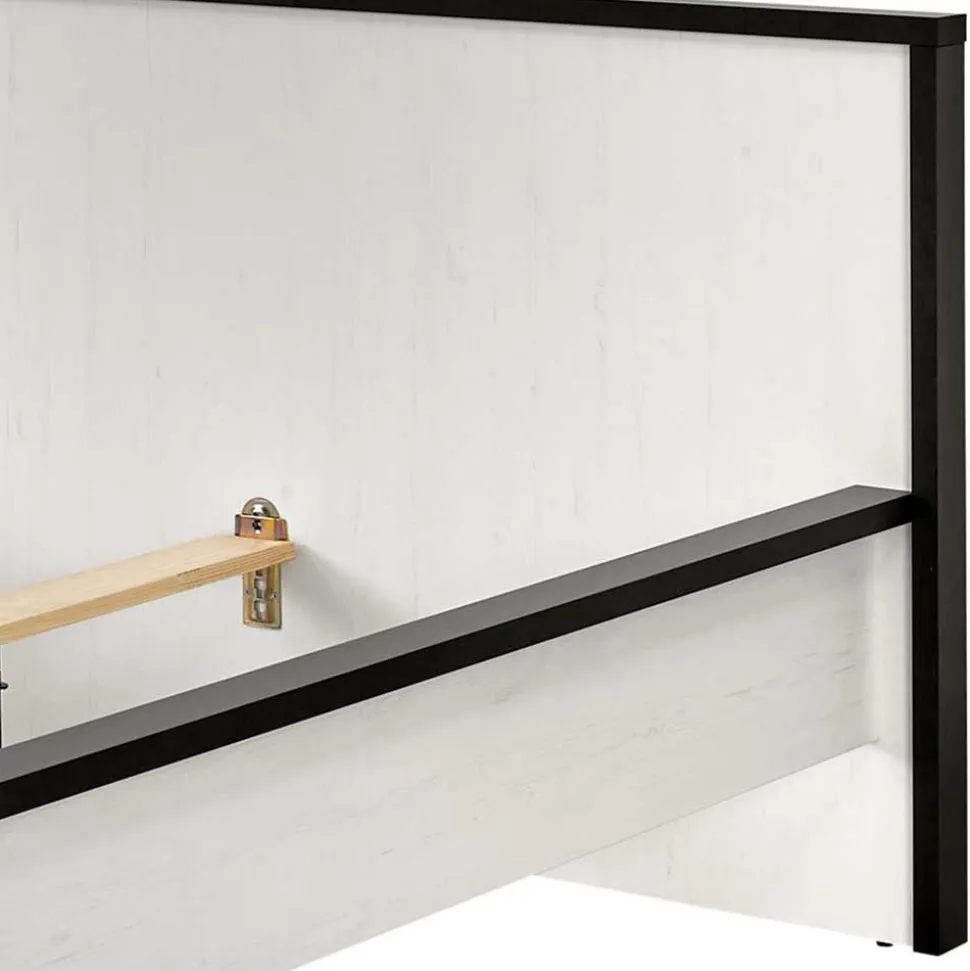 140x200 Modern Country Bett & Schrank - Tramos (vierteilig)