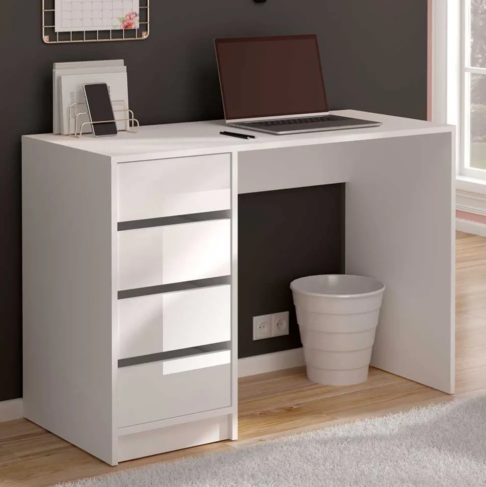 110x48 Moderner Schminktisch mit vier Schubladen - Savocca