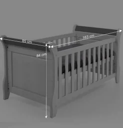 70x140 Scandi Style Gitterbett für Kinderzimmer - Mirandesca