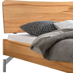 140x200 Wildbuche Bett mit Metallfüßen - Ethina