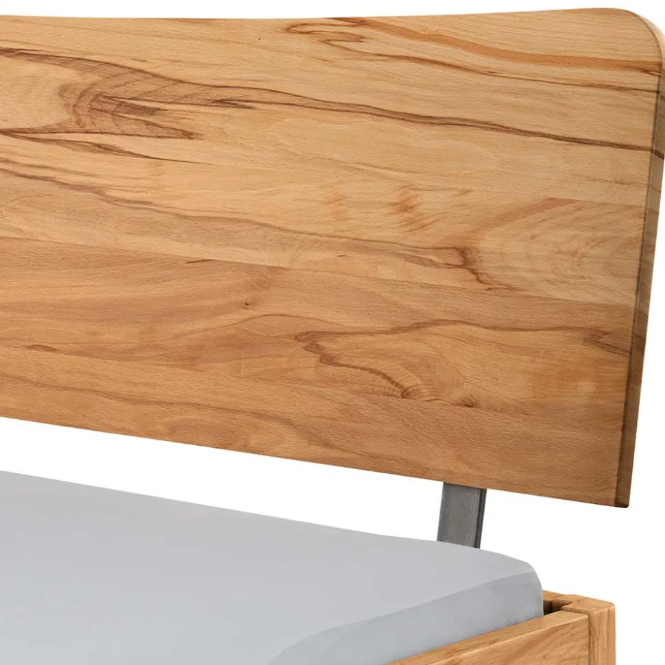 140x200 Wildbuche Bett mit Metallfüßen - Ethina