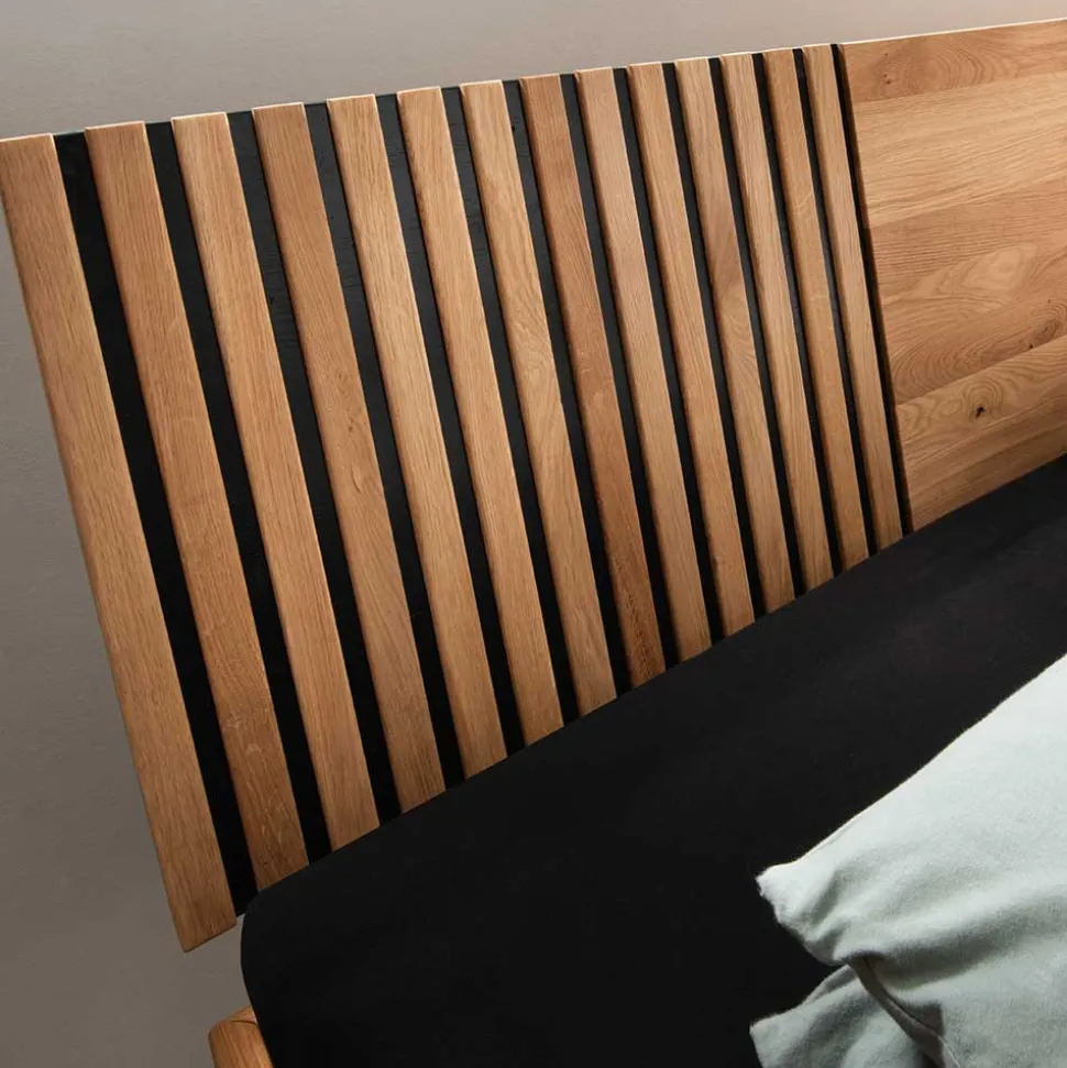 140x200 Wildeiche Bett mit Kufen - Manarola