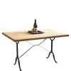 120x65 Wildeiche Tisch mit Gusseisen Gestell - Louves