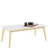 120x60 Wohnzimmer Tisch in Weiß & Kiefer - Tropezian