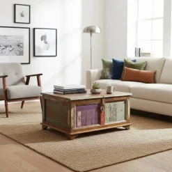 90x60 Wohnzimmer Truhentisch im Shabby Style - Slinida