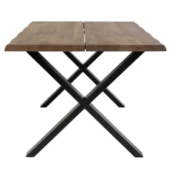 140x95 X-Fuß Esstisch & 4 Stühle - Turino (fünfteilig)