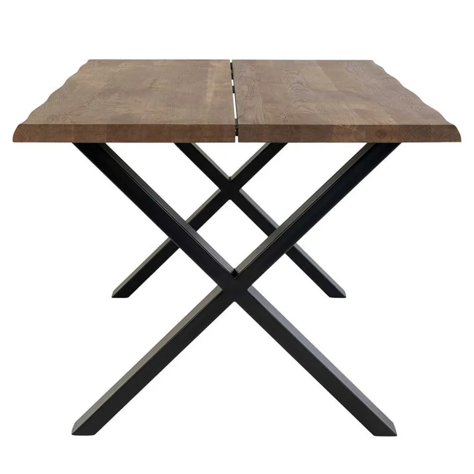 140x95 X-Fuß Esstisch & 4 Stühle - Turino (fünfteilig)