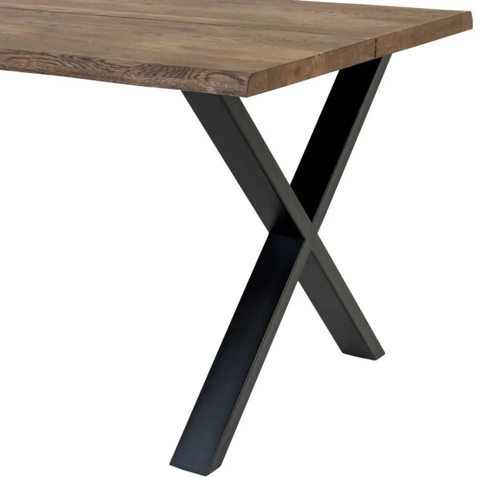 140x95 X-Fuß Esstisch & 4 Stühle - Turino (fünfteilig)