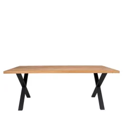 X-Bein Esstisch mit Armlehnenstühlen - Visita (siebenteilig)