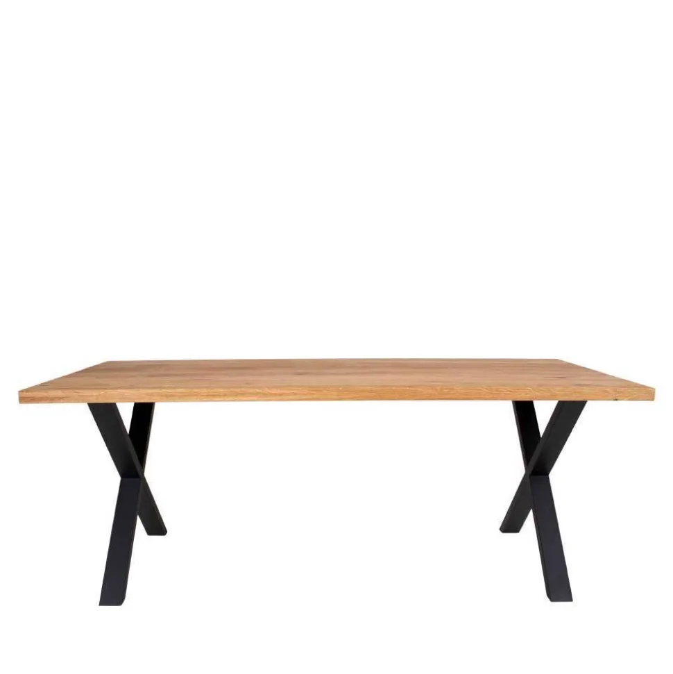 X-Bein Esstisch mit Armlehnenstühlen - Visita (siebenteilig)