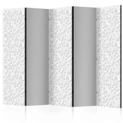 225x172cm Deko-Paravent in Weiß Hellgrau - Mivaldana
