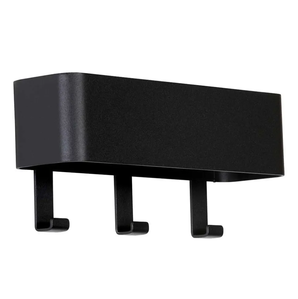 27x12cm Hakenleiste aus schwarzem Stahl - Halgato