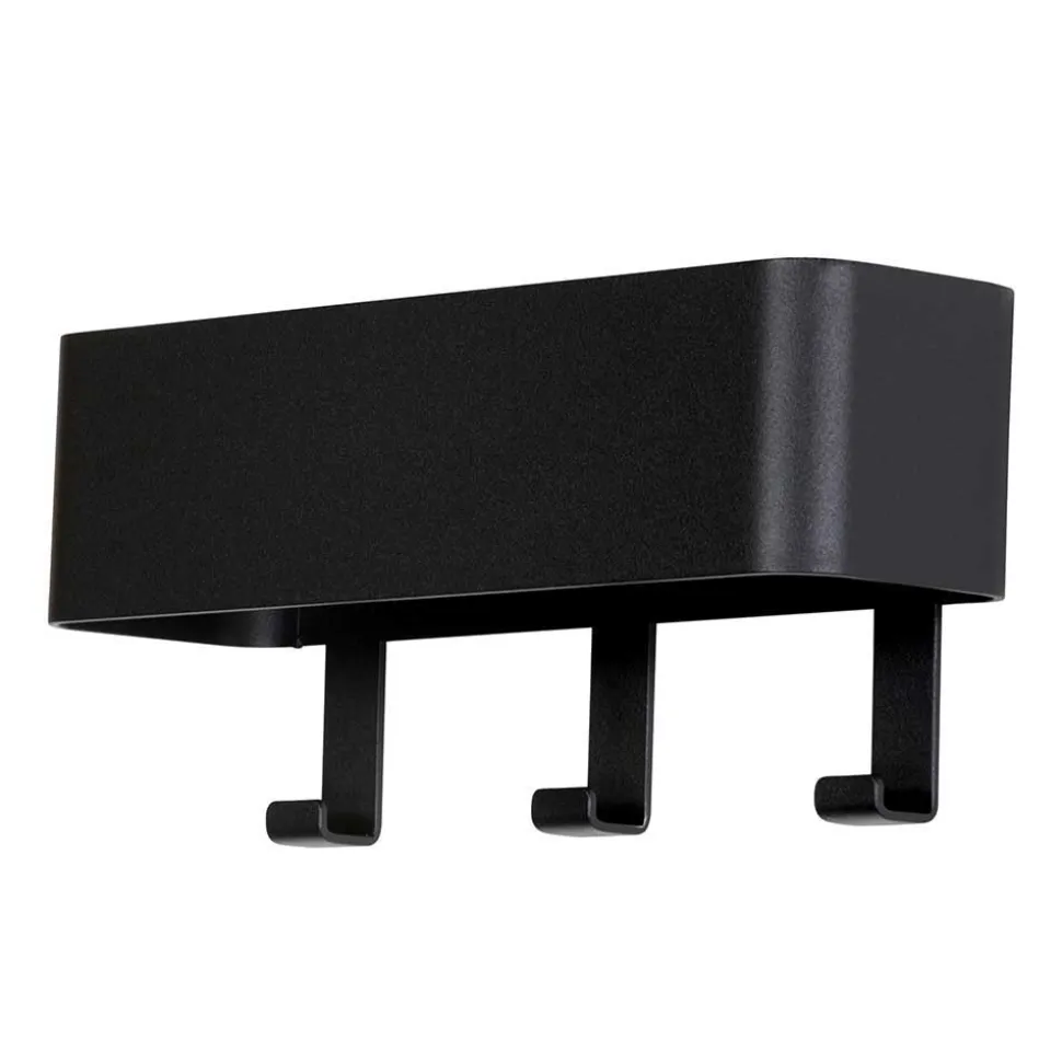 27x12cm Hakenleiste aus schwarzem Stahl - Halgato