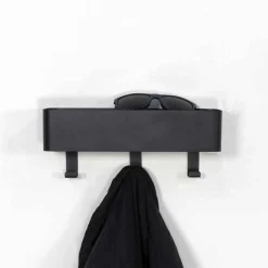 27x12cm Hakenleiste aus schwarzem Stahl - Halgato