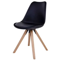 X-Fuß Esszimmertisch & Schalenstühle - Zyaman (fünfteilig)