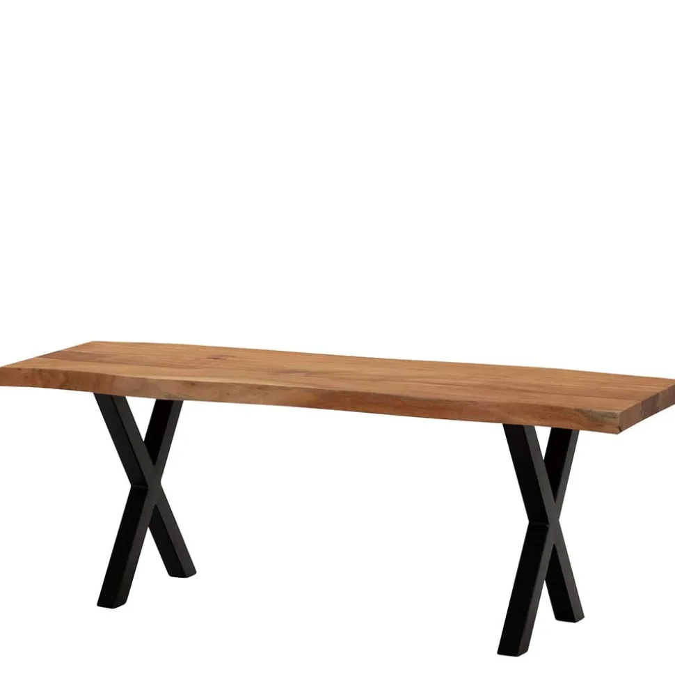 X-Fuß Garderobenbank mit Baumkante - Nariosca