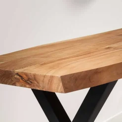 X-Fuß Garderobenbank mit Baumkante - Nariosca