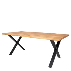 X-Fuß Tisch & Armlehnstühle - Gladiore (siebenteilig)