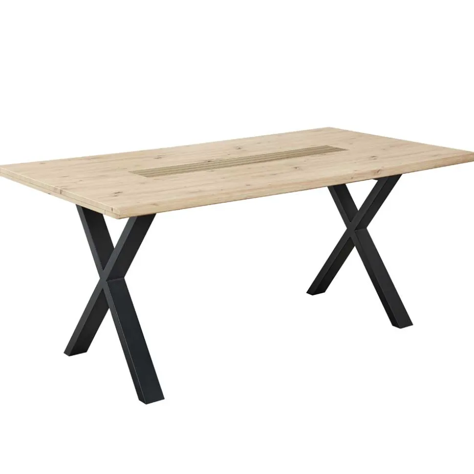 X-Fuß Tisch & Drehstühle Set - Niam (siebenteilig)