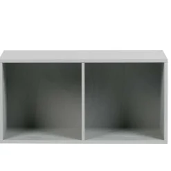 81x41x35 2 Fächer Regal in Grau lackiert - Lanik