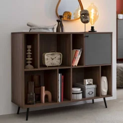 118x76x40 7 Fächer Regal mit Tür - Nuies