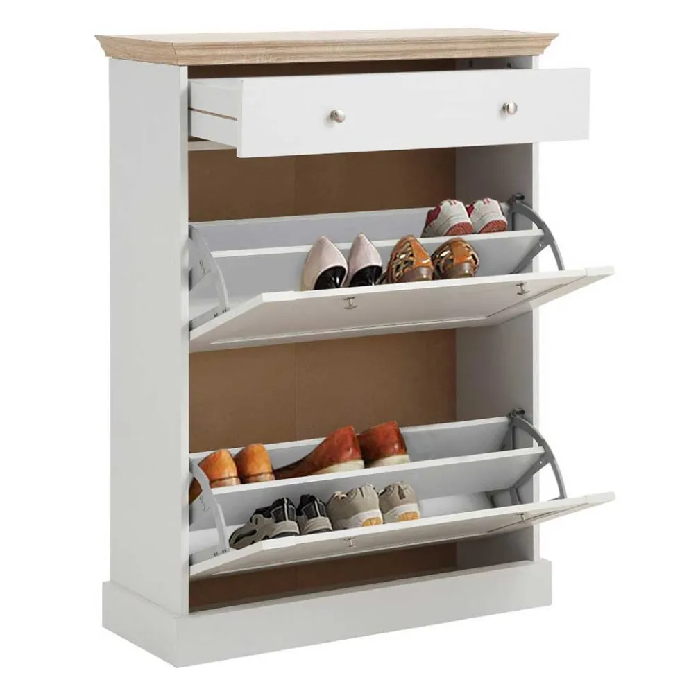 80x106x30 2 Klappen Schuhschrank im Country Style - Ridron