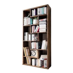 90x190x35 Altholz Regal mit acht Fächern - Bahiro