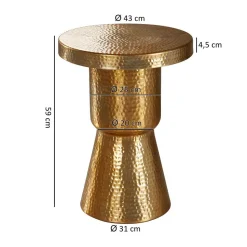 43x59x43 Alu Beistelltisch handgearbeitet - Dresconio