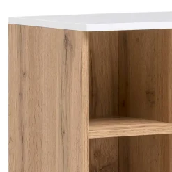 67x115x35 Bad Highboard in Eiche NB & Weiß - Voinla