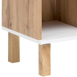 67x115x35 Bad Highboard in Eiche NB & Weiß - Voinla