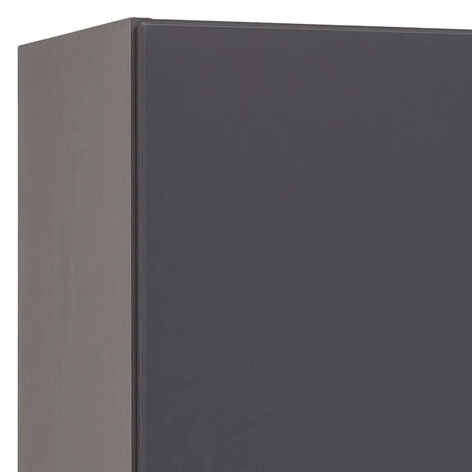 40x185x35 Bad Hochschrank in Grau mit Wildeiche - Agiruan
