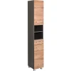30x180x35 Bad Hochschrank mit Wildeiche Front - Ishes