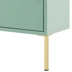 31x131x22 Badschrank in Mintgrün & Gold - Aparcian