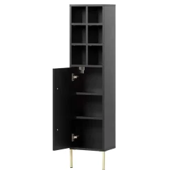 31x131x22 Badschrank in Schwarz & Gold - Vulcanisa