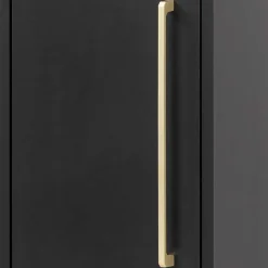 31x131x22 Badschrank in Schwarz & Gold - Vulcanisa