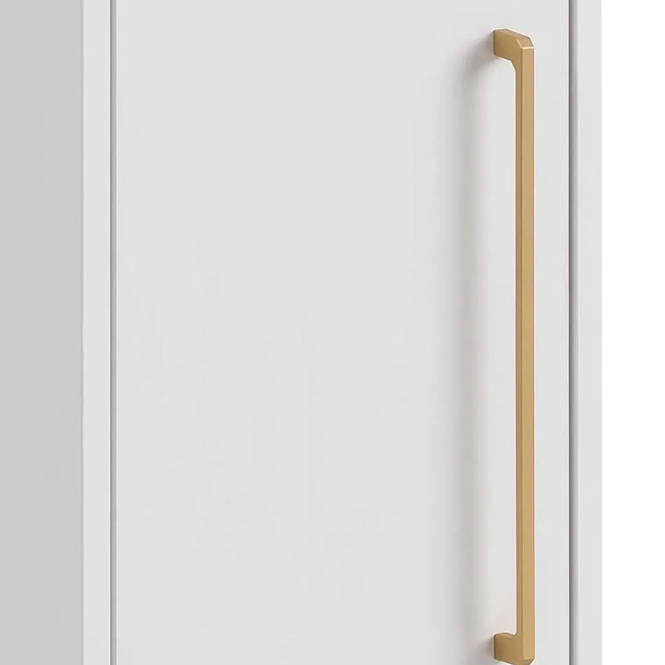 30x131x22 Badschrank in Weiß & Gold - Nuszaleva I