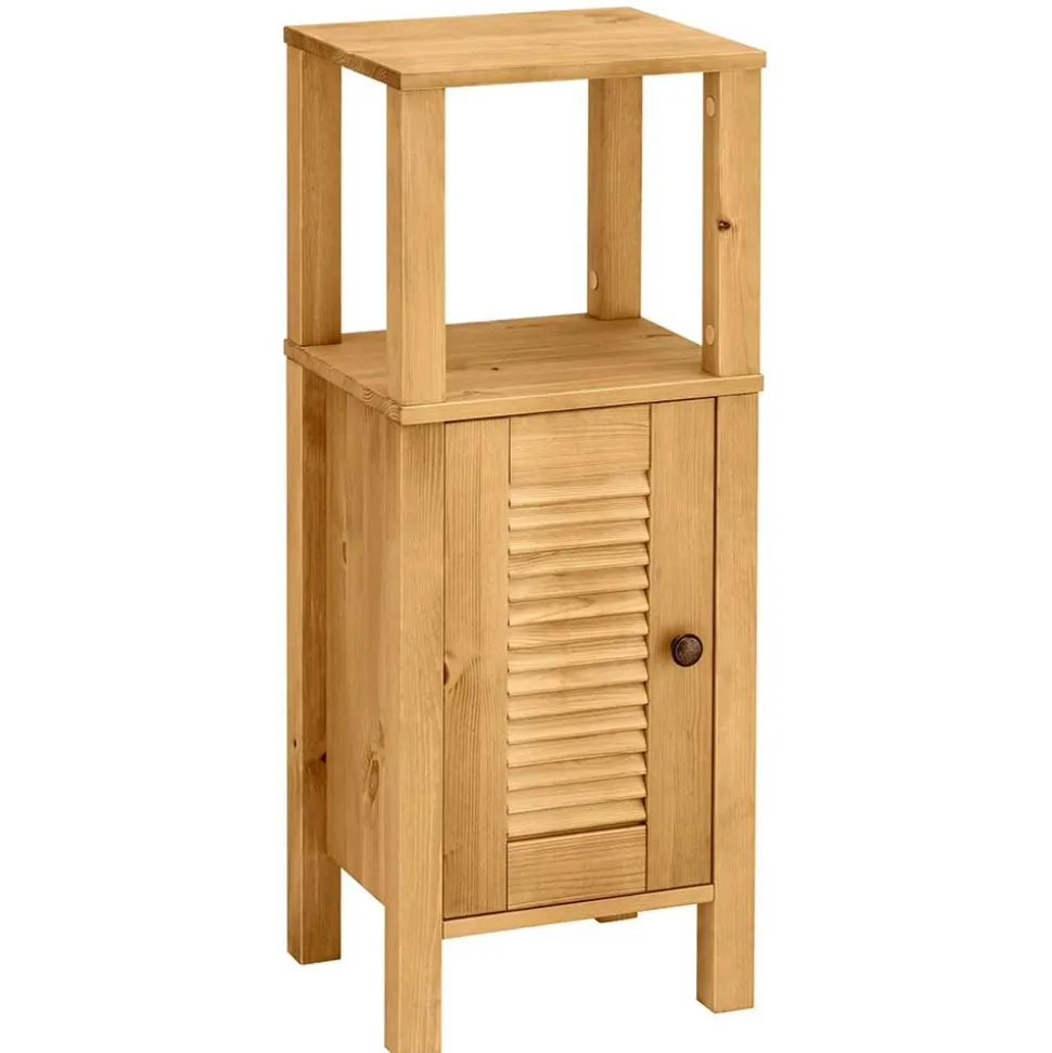 34x86x30 Badschrank mit Lamellentür & Ablage - Zavieca I