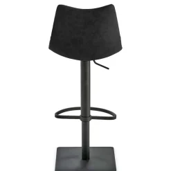 43x110x50 Barhocker mit Lehne in Schwarz - Speranza