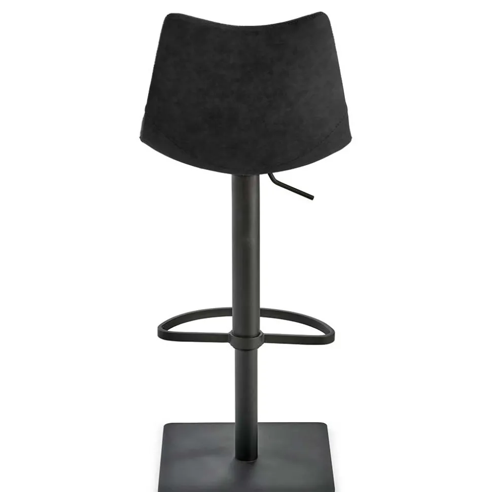 43x110x50 Barhocker mit Lehne in Schwarz - Speranza