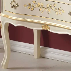75x88x35 Barock Sekretär in Weiß & Gold - Iviada