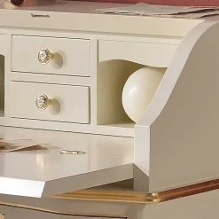 75x88x35 Barock Sekretär in Weiß & Gold - Iviada