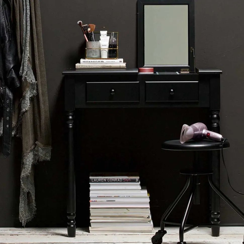 75x78x38 Beistelltisch mit zwei Schubladen - Xania