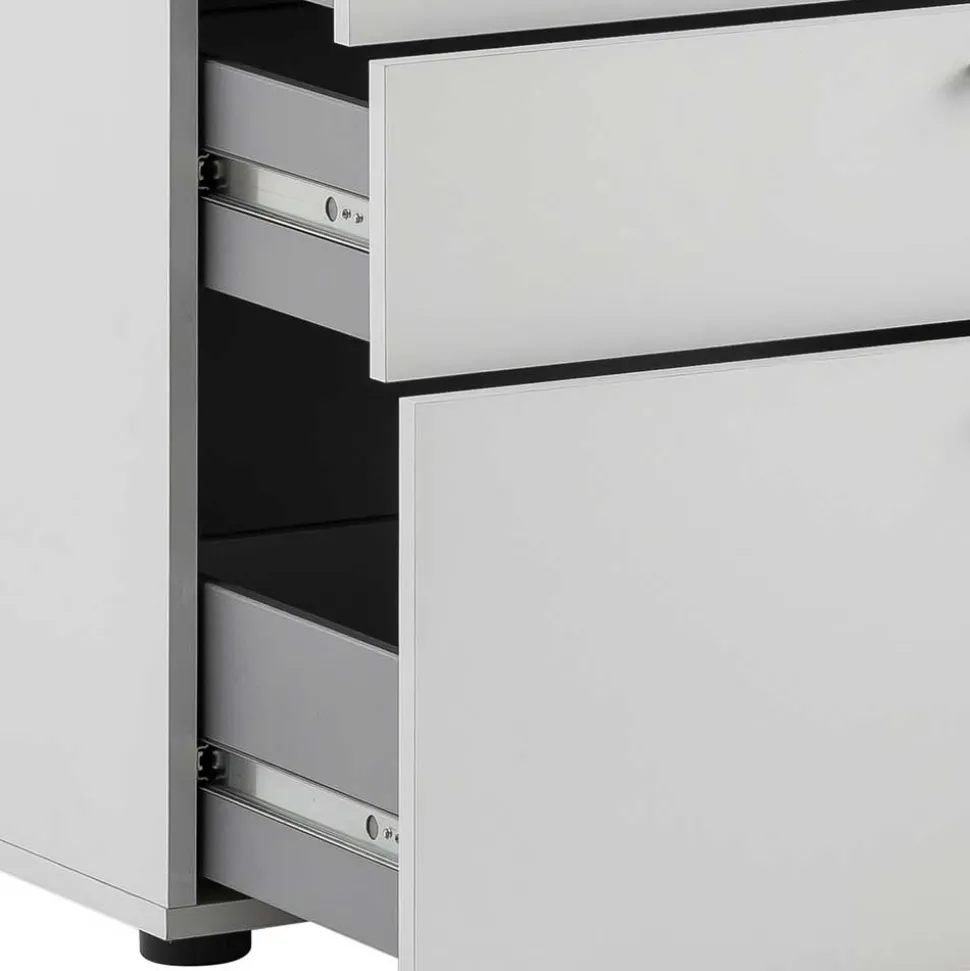 80x84x41 Büro Kommode in Lichtgrau - Bowsla