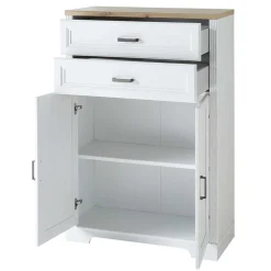 86x127x38 Büro Ordnerschrank 2-türig & 2 Schubladen - Mehady