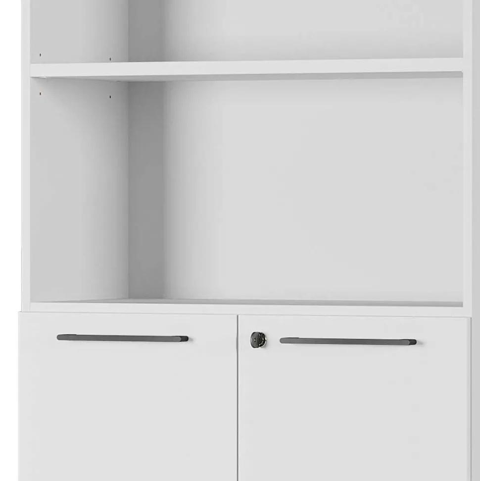 80x197x40 Büro Schrank mit 2 Fächern & 2 Türen - Ofledio