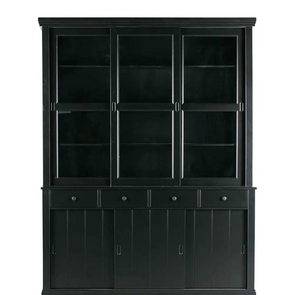 166x215x48 Buffetschrank in Schwarz Kiefer - Nariosca